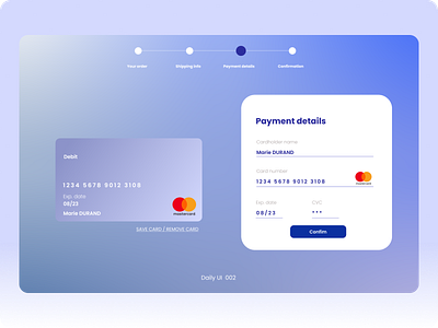 Credit card checkout | Daily UI 002 daily ui gradients graphic design ui ux