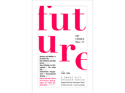 "Future of Cities" speaker series, poster