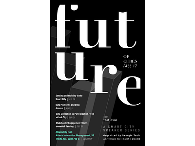 "Future of Cities" speaker series, poster