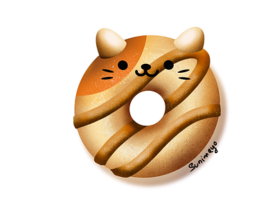 Doughnut cat cat cat doughnut doughnut illustration kawaii procreate