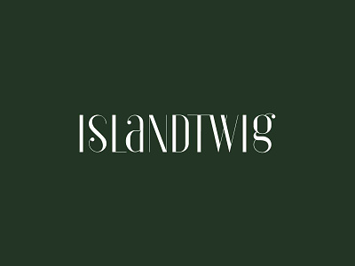 ISLANDTWIG | Custom Font & Brand Logo branding custom font design graphic design green islandtwig lifestyle logo logo design luxury vector
