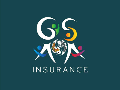 GSAA Insurance | Logo Design branding design illustration islandtwig koi life insurance logo logo design vector