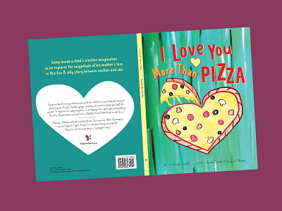 I Love You More Than PIZZA | Book Cover Design book cover branding design icon illustration islandtwig logo logo design pizza vector