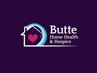 Butte Home Health & Hospice | Branding branding design doctor heart home hospice house icon illustration islandtwig logo logo design medical typography vector