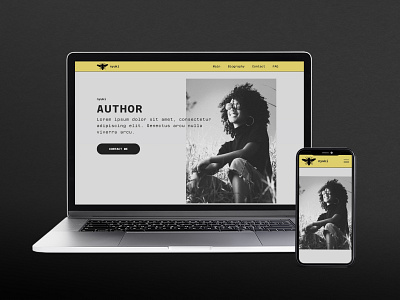 website theme | Bootstrap 5 | mobirise | nyuki yellow author books bootstrap branding design islandtwig theme ui ux web design website