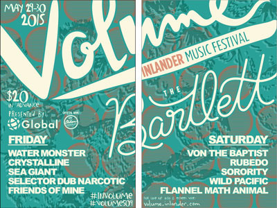Volume Music Festival Poster Series band concert poster festival inlander music poster venue