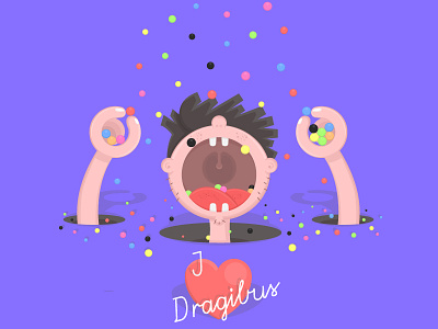 🍭 Dragibus foodporn illustration 🍬 candy dragibus flat design illustration illustrator