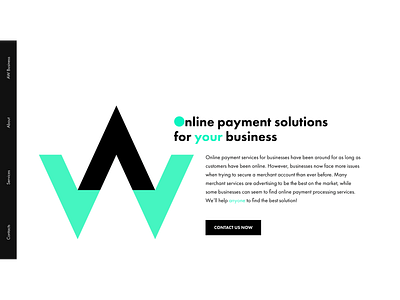 New homepage of AW Business solutions branding design graphic design logo site ui ux website