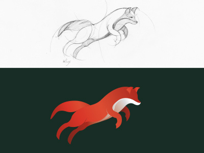 Logo Mark/2 Fox animal art direction branding design digital graphicdesign icon illustrator logo logomark logotype sketch