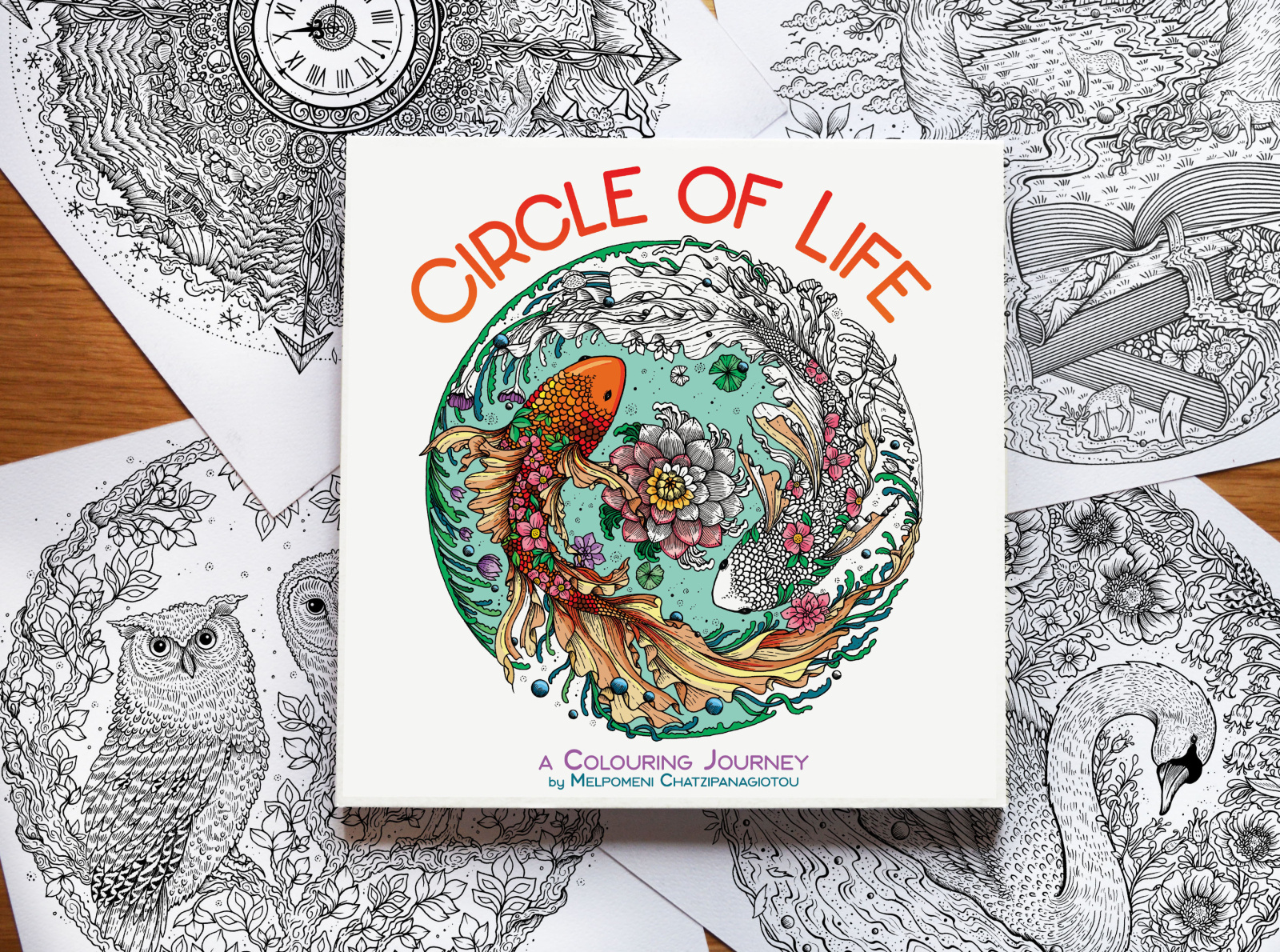 Circle of Life, a coloring book by Melpomeni Chatzipanagiotou on Dribbble