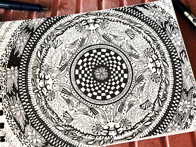 Inspirational Mandala Part 2: Malleable Lines bw drawing floral graphic design graphics hand drawn illustration mandala meditation nature lines