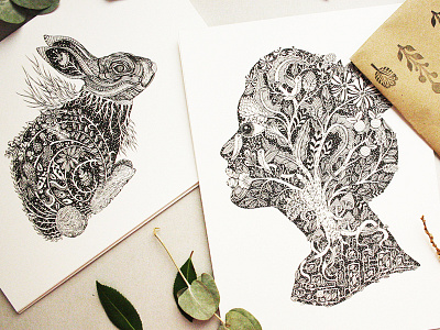 Illustrations art artwork black and white drawing floral handdrawn illustration nature pen and ink prints sketch