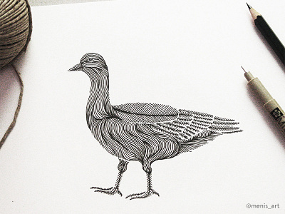 Animal Lines / Goose animal art design doodle drawing duck goose handmade illustration lines logo pen