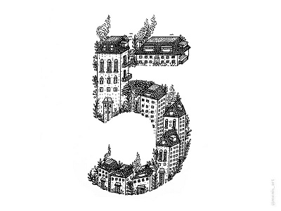 36 days type // ''5'' Five 36daysoftype 5 art drawing five illustration ink letter logo pen type typography