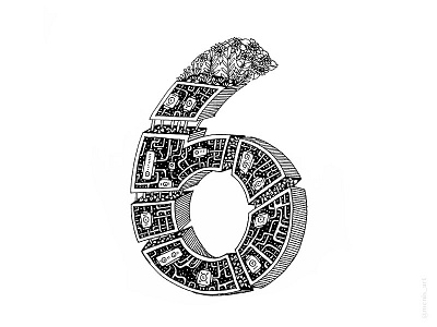 36 days type // ''6'' Six 36daysoftype 6 arti drawing illustration ink letter logo pen six type typography