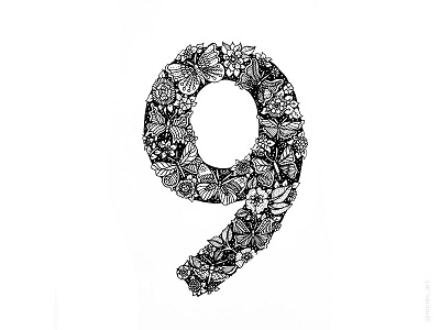 36 days type // ''9'' Nine 36daysoftype 9 arti drawing illustration ink letter logo nine pen type typography