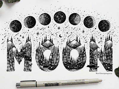 Download Moon Phases Designs Themes Templates And Downloadable Graphic Elements On Dribbble