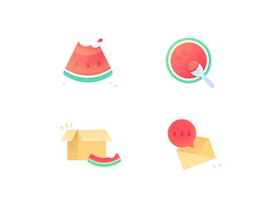 Default Page icon illustration ui watermelon