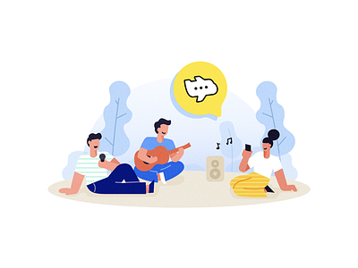 Flipchat download illustration character illustration social vector young