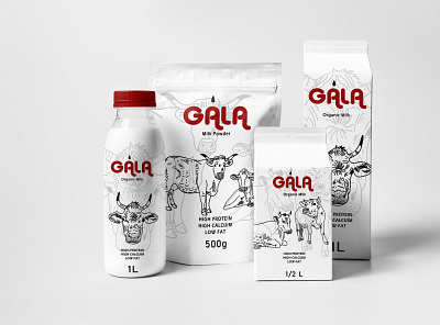 GALA Milk packaging branding graphic design logo milk packaging packagingdesign