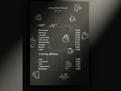 Coffee shop menu branding coffeeshop graphic design menu packaging