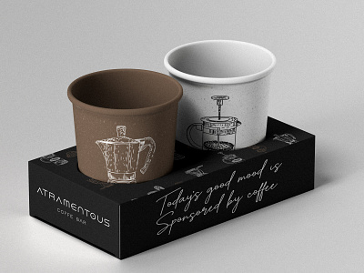 Coffee Cups branding coffeecup coffeeshop cups graphic design logo packaging
