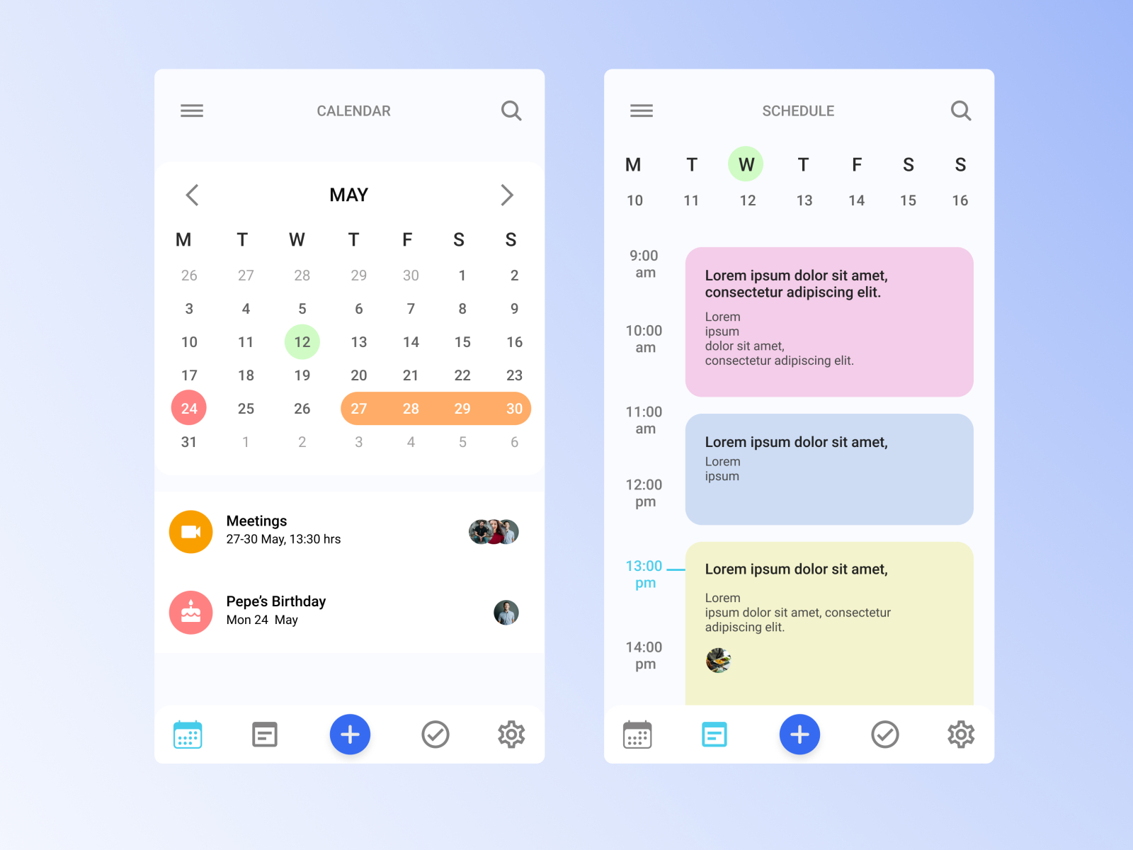 calendar by Fernanda Nocedal on Dribbble