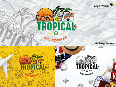 Tropical Logo Design branding design illustration logo typography vector