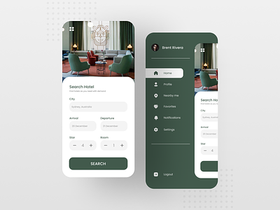 Hotel Booking Mobile App app app design design minimal mobile app ui ux