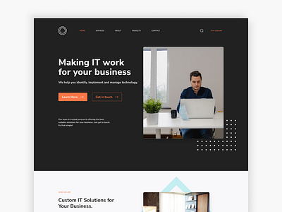 IT company landing page design