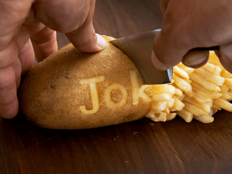 Joke potato animation live action stopmotion