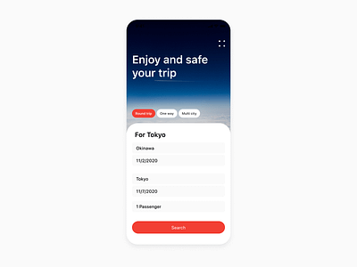 Daily UI #068 - Flight Search