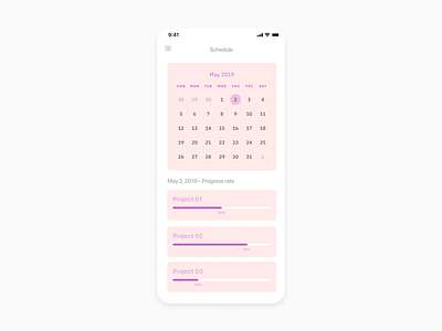 Daily UI #071 - Schedule dailyuichallenge