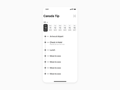 Daily UI #079 - Itinerary