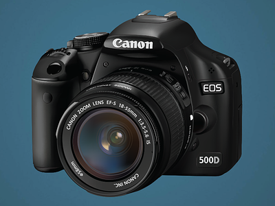 Vector Camera Canon500D camera canon illustrator mesh tool vector