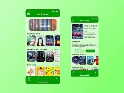 Online Book Store UI Design app authors books bookstore design mobile app mobile ui novels onlinebookstore ui ui design uitrends
