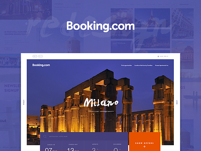 Booking.com | Redesign Concept booking clean design fresh minimal redesign responsive ui user interface ux webdesign