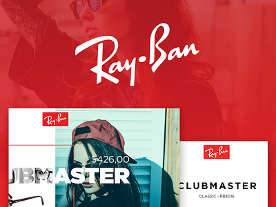 Ray-Ban Clubmaster Concept clean design fresh minimal rayban redesign responsive ui user interface ux webdesign