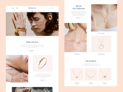 E-commerce for Jewelry Website clean e commerce homepage interface landingpage layout minimal modern responsive ui ux webdesign website