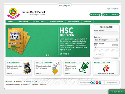 Website for Hassan Book Depot