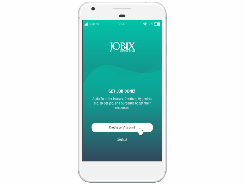 Jobix - Medical Job App UI Prototype