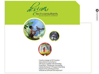 Web Development for DesignTech Consultants - Home Page absolute positioning cricular slider green web design white