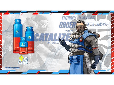 Caustic featuring G-GAS apexlegends banner bannerdesign caustic craniaxcreep design ea illustration noxiousgas stream streamerbanner twitch twitchbanner