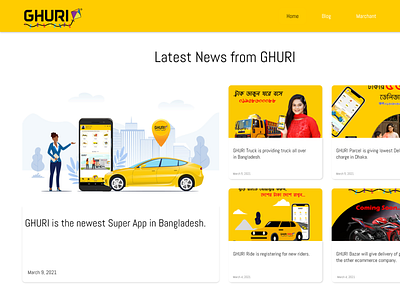 Ghuri News adobe xd ghuri ui design