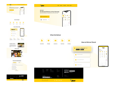 Parcel Page ghuri illustration ui design website