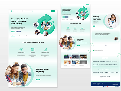 Khan Academy Re-design adobe xd branding design graphic design illustration ui ui design website