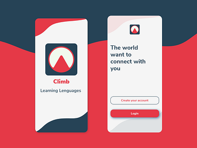 Climb - The World want to connect with you adobe aplication app design learn mobile photoshop ui ux