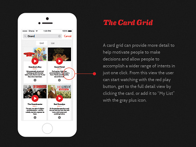 Netflix Search Card Grid View app ios netflix search ui
