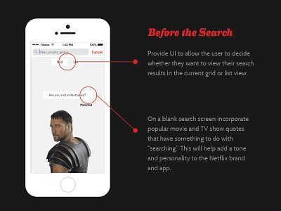 Netflix Search Before The Search app ios netflix search ui