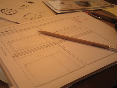 Sketchin' N Grindin' ideation prototype sketch wireframe